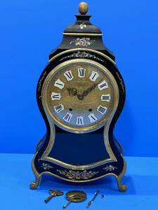 スイス製 置掛両用時計Eluxsエルクサ スイス製 アンティーク置き時計 ゼンマイ式 アンティーク時計 