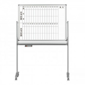 馬印 AXシリーズ 両面脚付 月予定表(タテ書き)/無地ホーローホワイト W1210×H920 AX34TDMN