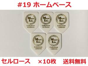 【1.00mm×10枚】 リッチー ブラックモアタイプ ホームベース MLピック セルロース 【#19】【送料無料】