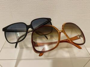 CCP (Charles Christian Pierre) Handmade vintage frame＆ Ωγ ヴィンテージ サングラス ２本セット Hand Made in France Sunglasses