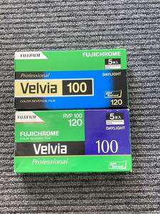 #386 期限切れ 未使用 富士フィルム FUJIFILM RVP F 220 100F VelVia ベルビア 5本入 おまとめ2点セット 現状品