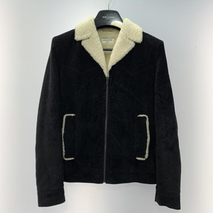 【中古】SAINT LAURENT　シアリングジャケット　サイズ44 サンローラン ブラック[240017615556]