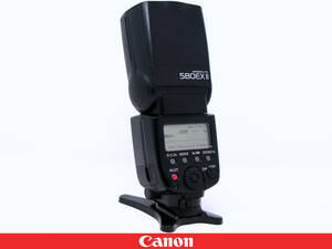 ◇良品◇Canon キャノン 純正スピードライト 580EX II 台座付属◇プロカメラマンの要望にも応えるフラッグシップストロボ★SP580EX2