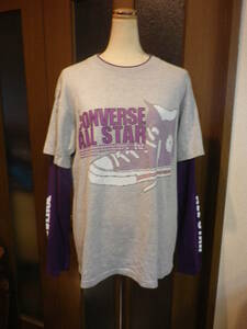 CONVERSE W-sleeves T-shirts M