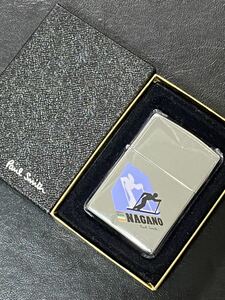 zippo ポールスミス 長野 オリンピック 限定品 2面加工 希少モデル 1997年製 記念品 ヴィンテージ Paul Smith ケース 保証書付き