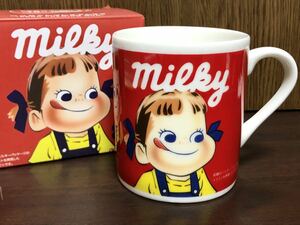 未使用 箱付き FUJIYA Milky PEKO 70th ANNIVERSARY 不二家 ペコちゃん ミルキー マグカップ マグ コップ タンブラー 初代イラスト 陶磁器