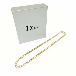 【1円スタート】【箱付き】Christian Dior クリスチャンディオール GP チェーン ゴールド ネックレス 264789