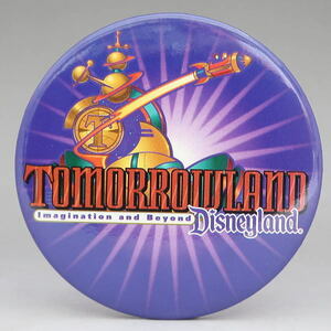 ディズニー　トゥモローランド　缶バッジ　ディズニーランド　USA　1998年　キャスト限定