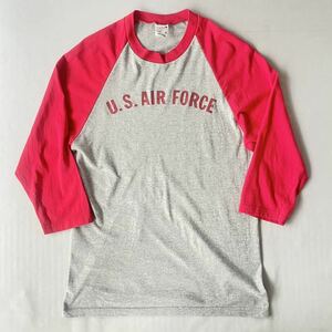 USA製 anvil アンヴィル US AIRFORCE ラグランTシャツ ベースボールTシャツ S
