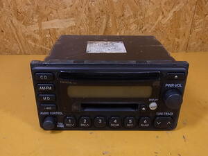 □Bd/734☆トヨタ TOYOTA☆純正CD/MDプレーヤーデッキ☆カーオーディオ☆86120-44110☆動作不明☆ジャンク