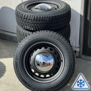 16インチ ハイエース 200系 車検対応 PCD139.7 6穴 スチール スタッドレス 215/65R16 タイヤホイール 4本セット 冬タイヤ タイヤ残り1台分!