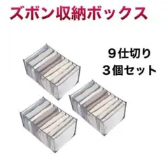 124.ズボン収納ボックス メッシュ素材 湿気防止 インナーボックス　9仕切り