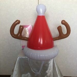 未使用 ビニール製 クリスマス飾り 大きい トナカイ帽子 ＊被れません
