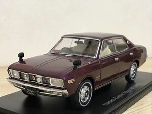 送料無料　1/24 日産 セドリック 4ドア ハードトップ 旧車 ミニカー 国産名車コレクション NISSAN CEDRIC 4door HT 1972