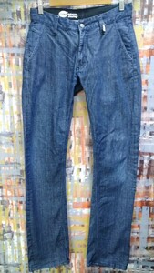 送料込★CONE DENIM Jiaxing(イトーヨーカ堂)ストレッチデニムパンツ/w79表示も身体w~76/中インディゴ/5ポケ/コーン社ストレッチデニム使用