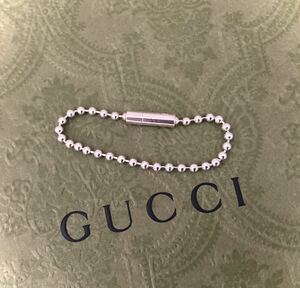 【即決/送料込み】(C)正規品 GUCCI/グッチ ショートボールチェーン シルバー925/スターリングシルバー(12cm)ドッグタグショートチェーン