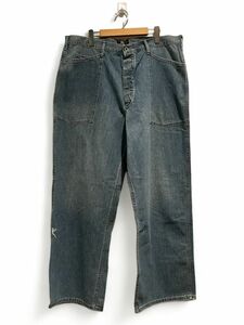 90s 三ツ星タグ RRL ダブルアールエル 36×32 デニムベイカーパンツ Denim Baker Pants Pants 薄青 USA製