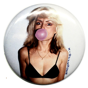 デカ缶バッジ 58mm BLONDIE ブロンディ Deborah Harry デボラハリー chewing gum New York Punk