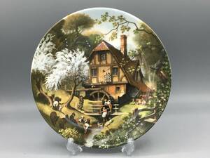 英国 コールポート The Old Mill イギリス 家 風景 羊 牛 鳩 鳥 飾り皿 絵皿 皿 ⑰ ウェッジウッド に統合