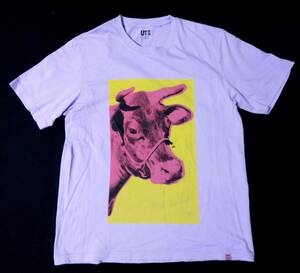 UNIQLO UT XL アンディ・ウォーホル Cow グラフィックTシャツ 牛 半袖・オーバーサイズフィット Andy Warhol カットソー トップス ユニクロ