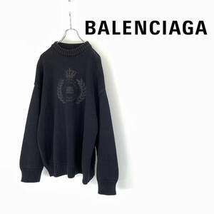 2021SS BALENCIAGA バレンシアガ BBロゴ エンブロイダリー ニット　セーター size S 664369 0130744