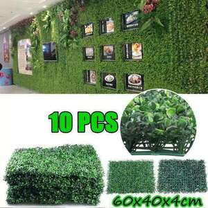 10ピース人工ガーデンヘッジスクリーン植物壁偽パネル背景装飾