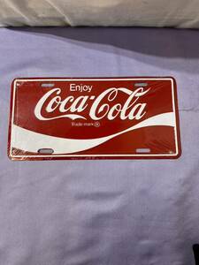 【D583】コカコーラ ブリキ看板 CC-LP1 ナンバープレート Coca-Cola