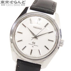 241001013691 1円 セイコー SEIKO グランドセイコー 44GS 後期型 4420-9000 シルバー SS レザー 腕時計 メンズ 手巻 アンティーク