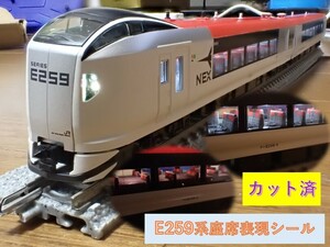JR E259系特急電車(成田エクスプレス・新塗装)座席表現シール【カット済】