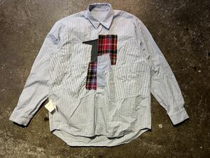 COMME des GARONS SHIRT 99AW リバーシブル ほつれ加工 パッチワークシャツ コムデギャルソンシャツ 1999AW S 