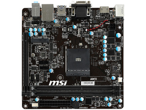 msi AM1I 【Mini-ITX 低消費電力アイドル８w】4コアcpuメモリ付　Win10Home認証済
