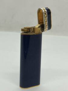 【E/C2168】Cartier カルティエ ライター ガスライター ブルー×ゴールド パンテール 喫煙具 ※着火未確認