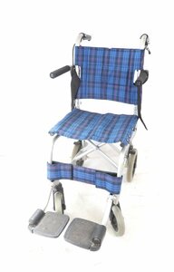 【ト足】CCZ01CAA3Q KAWAMURA 車椅子 介助式車椅子 折りたたみ コンパクト 介助式 背折れ 車いす