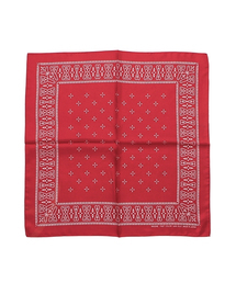 Magine　マージン　KOMON　SILK　BANDANA　コモン　シルク　バンダナ　スカーフ　絹　赤　レッド　日本製