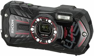 RICOH 防水デジタルカメラ RICOH WG-30 エボニーブラック 防水12m耐ショッ (中古品)