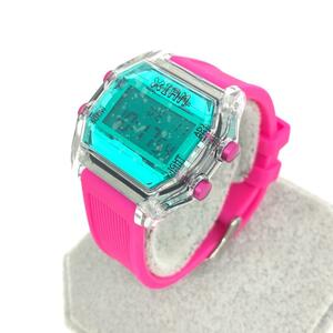 新品同様◆I am the watch アイアムザウォッチ XIAM 腕時計 ◆KIT010 ピンク SS×シリコン レディース ウォッチ watch
