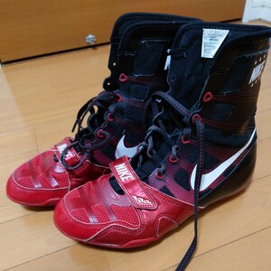 NIKE ハイパーKO ボクシングシューズ ブラック＆レッド 28cm