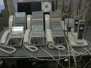 S436　αNX2-M 工事済　留守番電話機のある標準電話５台とカール１台アナログ２台のコードレス、４ｃH外線とIP電話４ｃH用BRUのセット。