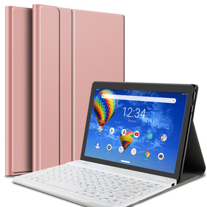 【送料無料】SOFTBANK Lenovo TAB5 10 タブレット専用 ケース付き Bluetooth キーボード☆US配列☆かな入力対応 ローズゴールド