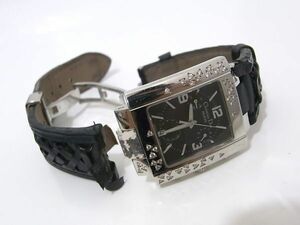 1円 クリスチャンディオール Dior 腕時計 動作品 黒文字 D81-101 レディース