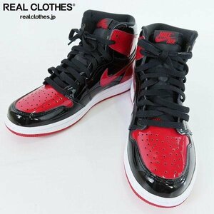 NIKE/ナイキ AIR JORDAN 1 RETRO HIGH OG PATENT BRED/エアジョーダン1 レトロ パテント ブレッド 555088-063/27 /080