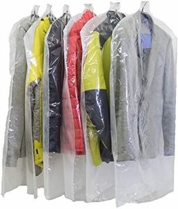 洋服カバー 衣類カバー 12枚 片面透明 片面不織布で中身が見える 安心の日本製 大切な衣類のほこりよけに