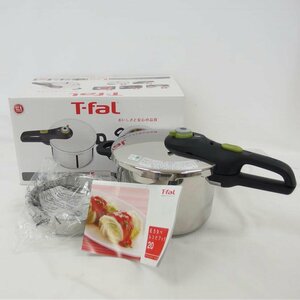 1円【良品】T-fal ティファール/圧力なべ 片手式 セキュアネオ 6L 4~6人用 IH対応 鍋 調理器具/P2530744/04