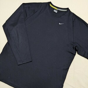 ☆AC81 NIKE ナイキ メンズ XXL 3L 長袖 Tシャツ カットソー 黒 スポーツ ウェア トレーニング フィットネス 大きいサイズ