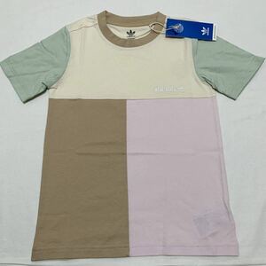 新品　定価3630円　アディダス　オリジナルス　カラーブロック　半袖　Tシャツ　130 コットン100％　HK9819 パステルカラー