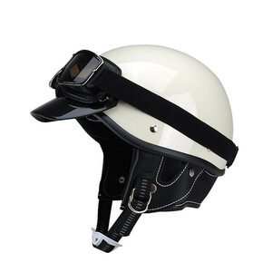 新品 4色 バイク レトロ ヘルメット ハーレー ヴィンテージ メンズ レディース ハーフヘルメット 軽量モデル ジェットヘルメット　白