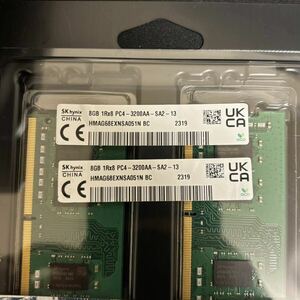 SK Hynix DDR4 3200 ノートパソコン 用 16GB (8GB x2枚) メモリ RAM HMAG68EXNSA051NBC ノートpc 