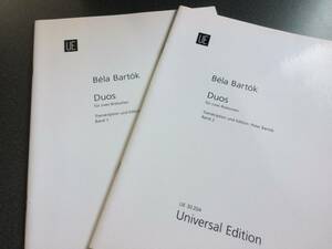 ♪♪ヴィオラ二重奏・BARTOK B バルトーク DUETS BAND 1＆２冊セット♪♪