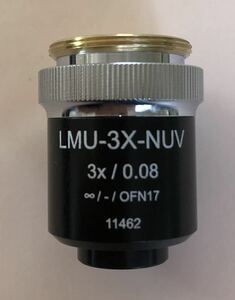 【中古品】Thorlabs 対物レンズ MicroSpot Focusing Objective, 3X, 325 - 500 nm, NA = 0.08 LMU-3X-NU