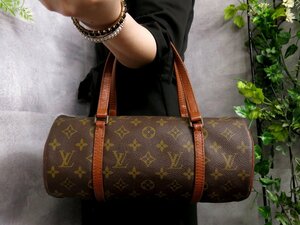 ●美品●LOUIS VUITTON ルイ・ヴィトン●モノグラム●パピヨン30●M51365●トアル地●ハンド バッグ●ブラウン系●ヴィンテージ●Js46371